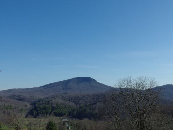 photo showing mountain rising above